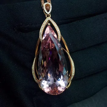 Fine Jewelry Real Pure 18 K Rose Gold Jewelry AU750 100% Natural Morganite Gemstone 35.7ct Pendants for Women Fine Necklace
Fine Jewelry Real Pure 18 K Rose Gold Jewelry AU750 100% Natural Morganite Gemstone 35.7ct Pendants for Women Fine Necklace