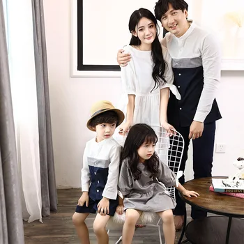 Spring Summer Family Matching Outfits White Grey Patchwork Mother Daughter Dress Shirt Leisure Sets Kids Clothes
Spring Summer Family Matching Outfits White Grey Patchwork Mother Daughter Dress Shirt Leisure Sets Kids Clothes