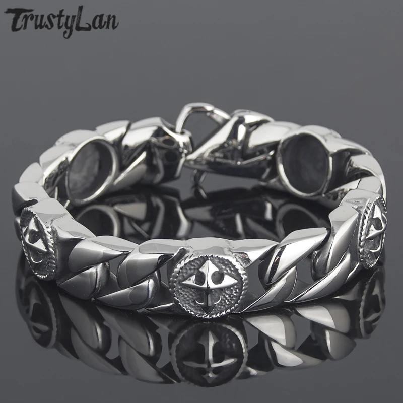 TrustyLan 316L Stainless Steel Cross Chain Men's Bracelets For Men Biker Gothic Rocker Hippie Hipster Metaller Bracelet Dropship
TrustyLan 316L Stainless Steel Cross Chain Men's Bracelets For Men Biker Gothic Rocker Hippie Hipster Metaller Bracelet Dropship