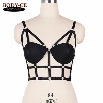 Womens Sexy Cage Bralette Black Elastic Strappy Tops Adjust Bondage Body Harness Lingerie Goth Fetish Exotic Burlesque Corset 
Womens Sexy Cage Bralette Black Elastic Strappy Tops Adjust Bondage Body Harness Lingerie Goth Fetish Exotic Burlesque Corset