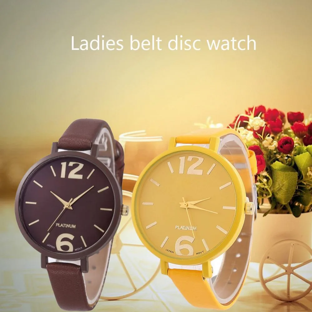 Ladies belt disc watches Leather wristwatch Women fashion golden figures analog clock casual
Ladies belt disc watches Leather wristwatch Women fashion golden figures analog clock casual