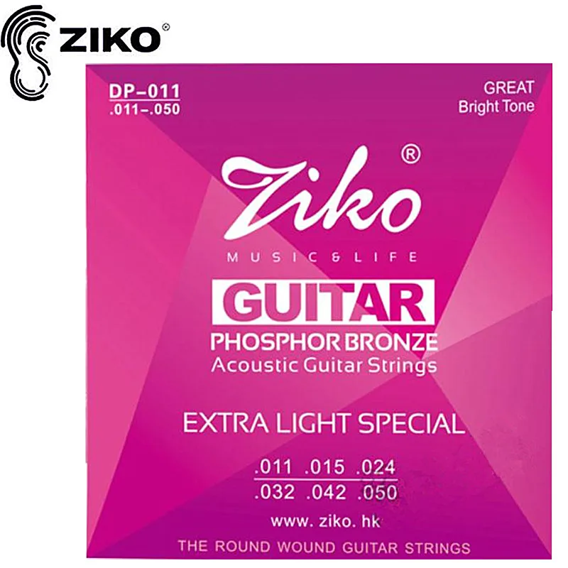ZIKO 011 050 DP акустические гитарные струны Музыкальные инструменты аксессуары для