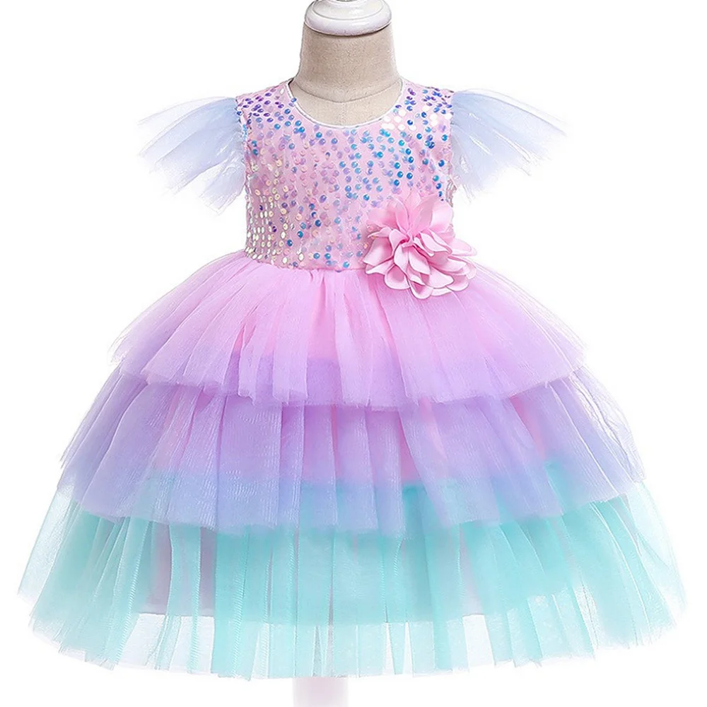 1-6T Girls Princess Dress Baby Children Infant Flower Girl Kids Sequined Pastel Rainbow Ruffle Cake Party Dresses Vestidos WT577
1-6T Girls Princess Dress Baby Children Infant Flower Girl Kids Sequined Pastel Rainbow Ruffle Cake Party Dresses Vestidos WT577