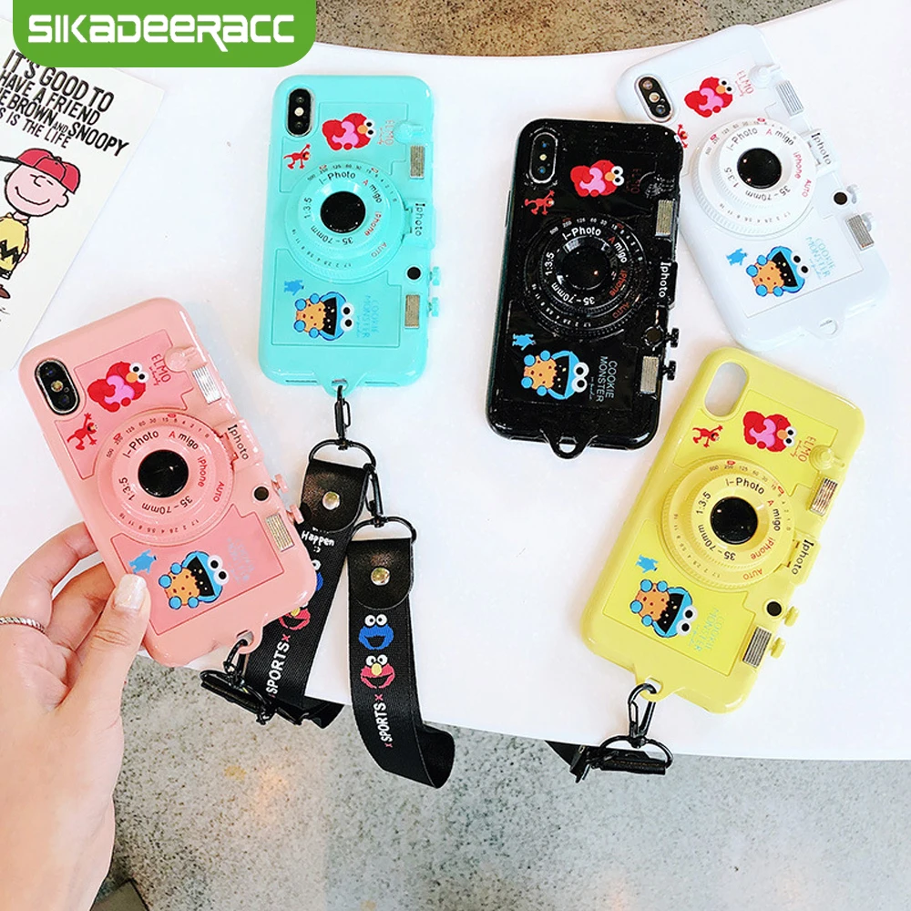 Camera Phone Cases For iPhone 7 8 Plus 6 6s X Xs Max XR Make Up Mirror Elmo Phone Holder Stand Dock Shockproof Lanyard Case SJ13
Camera Phone Cases For iPhone 7 8 Plus 6 6s X Xs Max XR Make Up Mirror Elmo Phone Holder Stand Dock Shockproof Lanyard Case SJ13