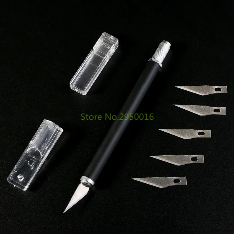 Wood Carving Pen Utility Knife Fruit Food Craft Sculpture Engraving Scalpel Hand DIY Cutting Tool + 3 Blades Stationery C26
Wood Carving Pen Utility Knife Fruit Food Craft Sculpture Engraving Scalpel Hand DIY Cutting Tool + 3 Blades Stationery C26
