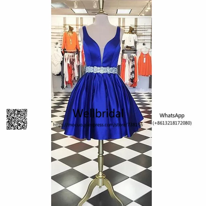 Cute Short Prom Dress Homecoming Dress 2017, Royal Blue Short Prom Dress Homecoming Dress
