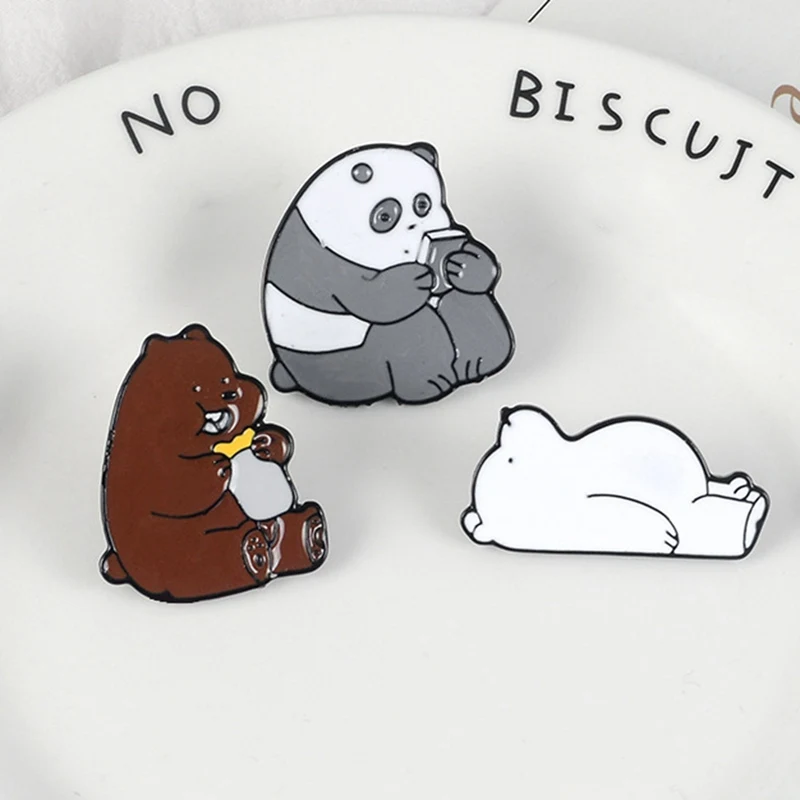 Animal Cartoon Pin Bare Bears Cute Grizzly Panda Ice Bear denim Enamel Pins Kawaii Lapel Brooches badges Fashion Gifts
Animal Cartoon Pin Bare Bears Cute Grizzly Panda Ice Bear denim Enamel Pins Kawaii Lapel Brooches badges Fashion Gifts
