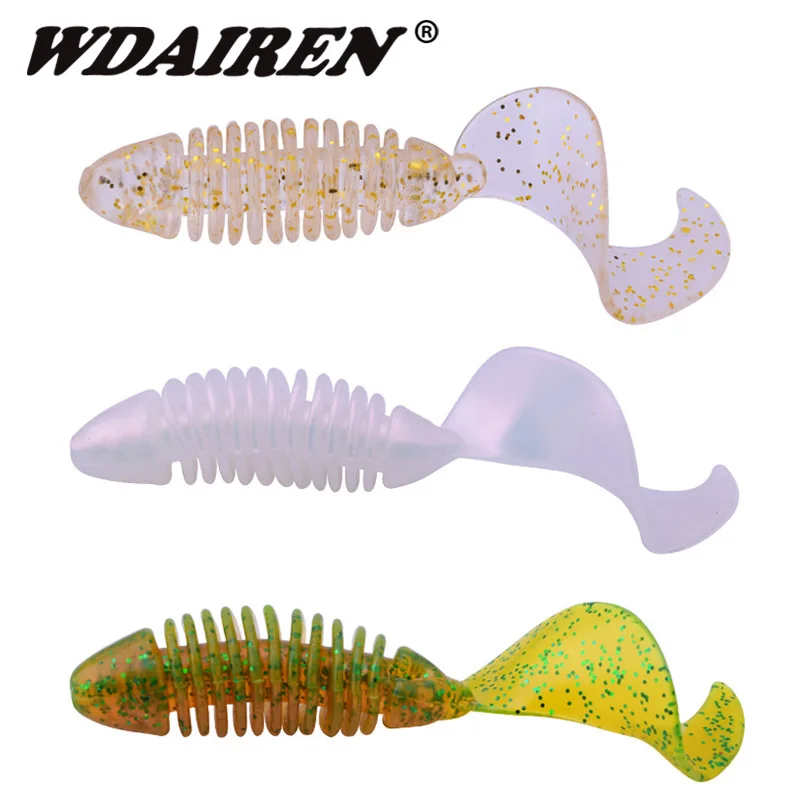 5pcs/lot Spiral Wobblers Fishing Lures 6.5cm 3.2g Easy Shiner Swimbaits Silicone Rolltail Black Bait Artificial shad Soft Lure
5pcs/lot Spiral Wobblers Fishing Lures 6.5cm 3.2g Easy Shiner Swimbaits Silicone Rolltail Black Bait Artificial shad Soft Lure