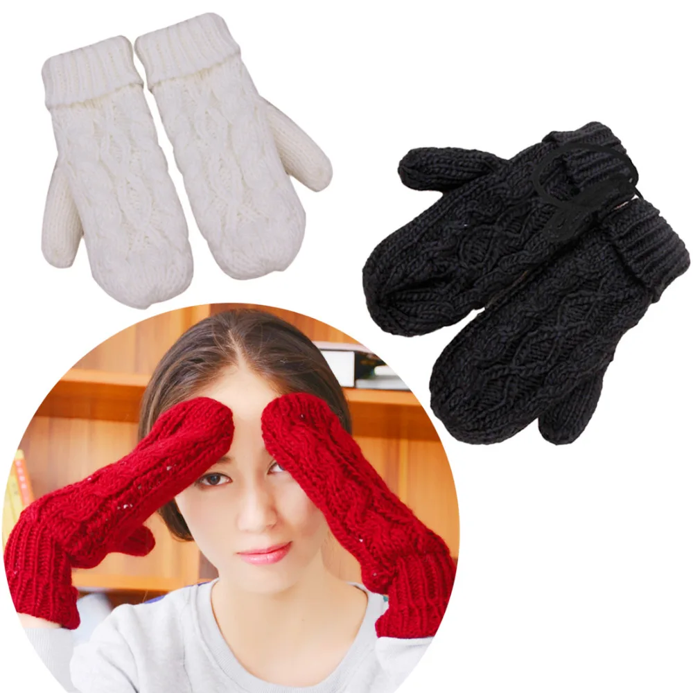 Fashion Women Thick Wool Warm Ladies Winter Knitted Twist Gloves Mittens Women's Accessories
Fashion Women Thick Wool Warm Ladies Winter Knitted Twist Gloves Mittens Women's Accessories