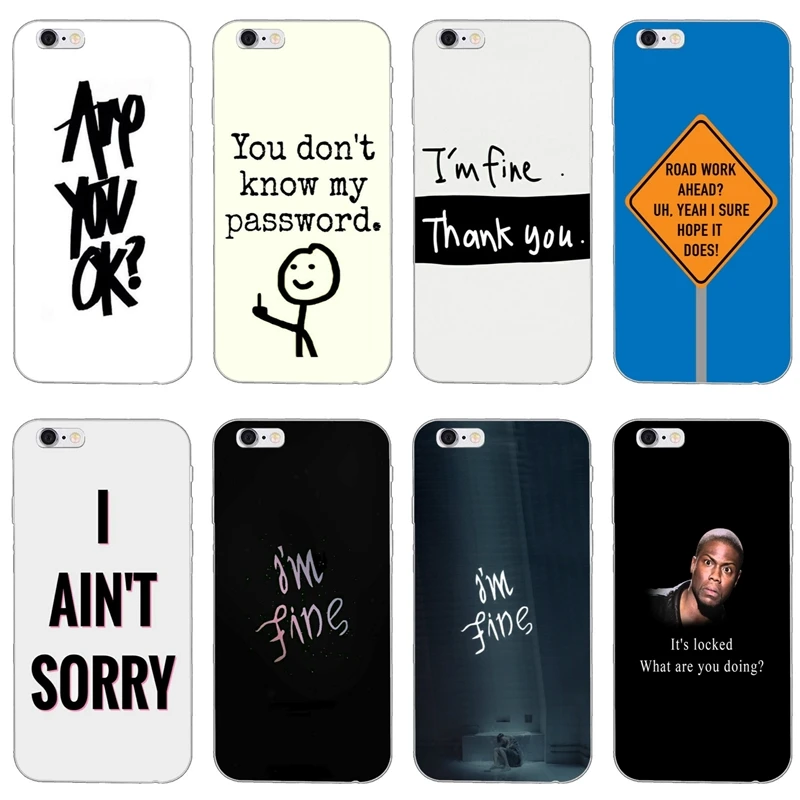 Funny Meme Are You Ok I Am Fine For LG G5 G6 G7 Q6 Q7 Q8 K8 K10 V10 V20 V30 Sony xperia XA Z4 Z5 M2 M4 M5 E3 E5 case Soft cover
Funny Meme Are You Ok I Am Fine For LG G5 G6 G7 Q6 Q7 Q8 K8 K10 V10 V20 V30 Sony xperia XA Z4 Z5 M2 M4 M5 E3 E5 case Soft cover