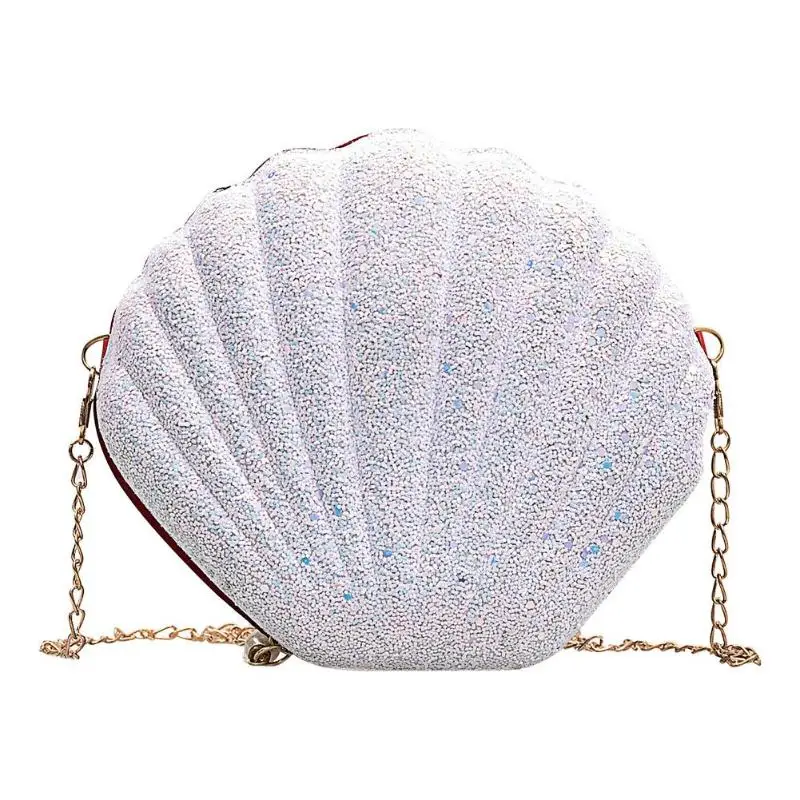 Fashion Chain Sequined Shoulder Bag For Women Pu Leather Handbags Cute Shell Shape Purse Mini Summer Bag bolsa feminina clutch
Fashion Chain Sequined Shoulder Bag For Women Pu Leather Handbags Cute Shell Shape Purse Mini Summer Bag bolsa feminina clutch