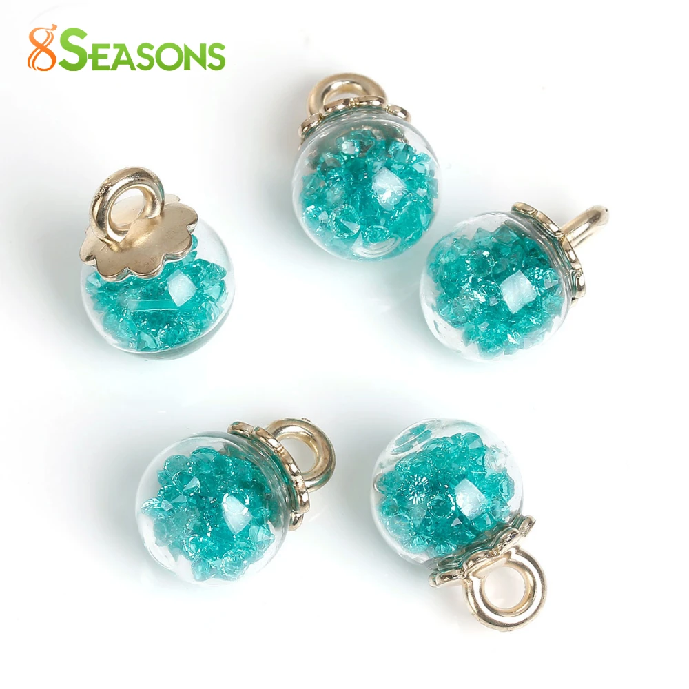 8SEASONS Clear Glass Globe Bottle Charms Green Rhinestone Flower Pattern 23mm( 7/8") x 16mm( 5/8"), 10 PCs
8SEASONS Clear Glass Globe Bottle Charms Green Rhinestone Flower Pattern 23mm( 7/8") x 16mm( 5/8"), 10 PCs
