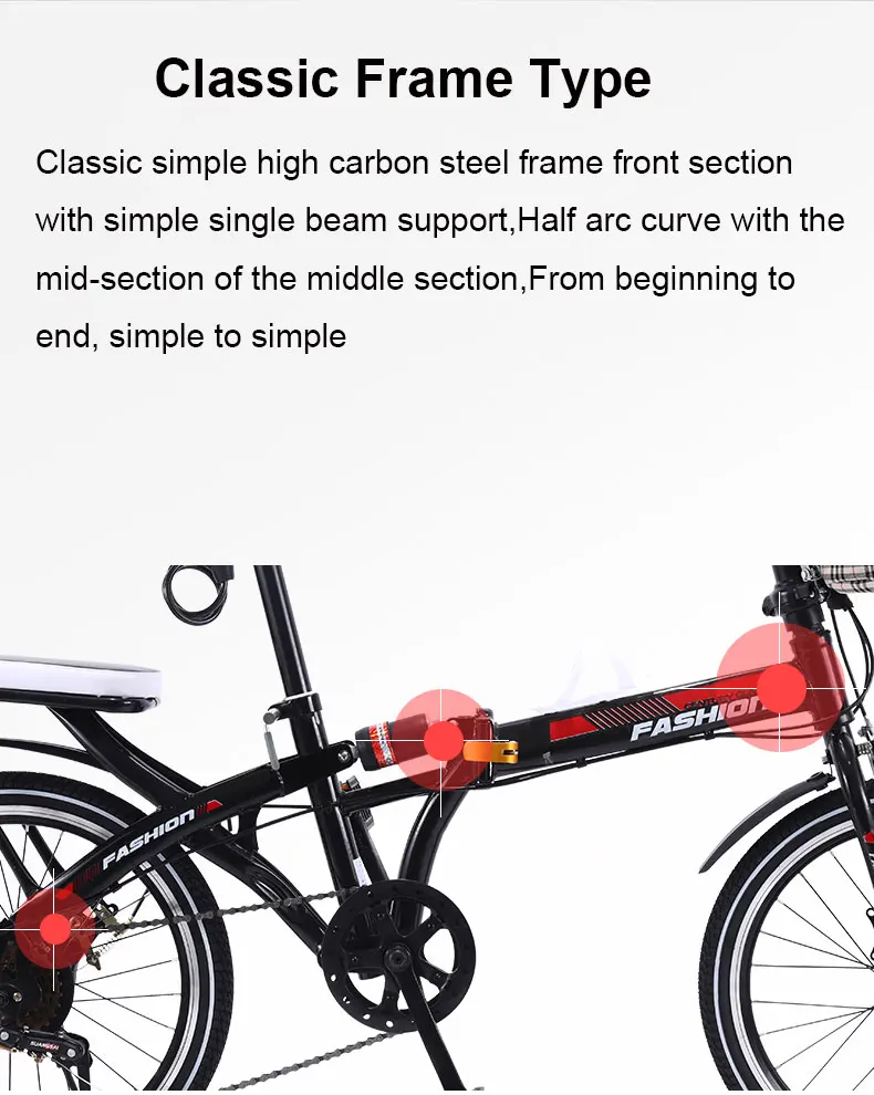 Perfect 16/20 inch Folding Bicycle Ultra Light Portable One Wheel Shifting Shock Absorber Mini Bike Adult Student 2