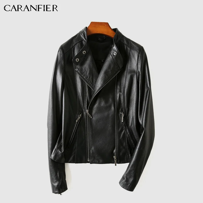 CARANFIER Genuine Leather Jacket Women Real Lady Natural Sheepshin Leather Coat 2019 Spring New Fashion Real Leather Jacket
CARANFIER Genuine Leather Jacket Women Real Lady Natural Sheepshin Leather Coat 2019 Spring New Fashion Real Leather Jacket