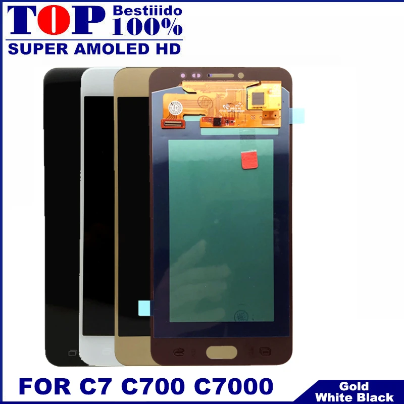 

LCD Replacement For Samsung Galaxy C7 C7000 SM-C7000 Super AMOLED Phones LCDS Display with Touch Screen Full Digitizer Assembly