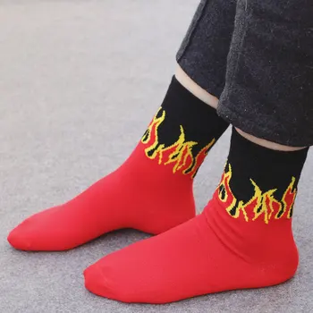 Men Hot Hip Hop Design Red Flame Pattern Crew Socks Jacquard Fire Socks Classic Street Skateboard Cotton Long Sock
Men Hot Hip Hop Design Red Flame Pattern Crew Socks Jacquard Fire Socks Classic Street Skateboard Cotton Long Sock