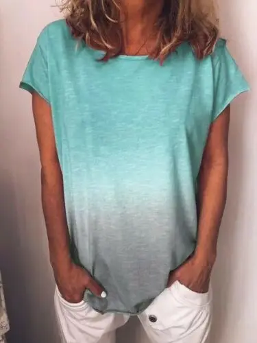 2019 New Fashion Women Gradient Short Sleeve Feminina Loose T Shirt Tee Tops Summer Top Plus Size
2019 New Fashion Women Gradient Short Sleeve Feminina Loose T Shirt Tee Tops Summer Top Plus Size