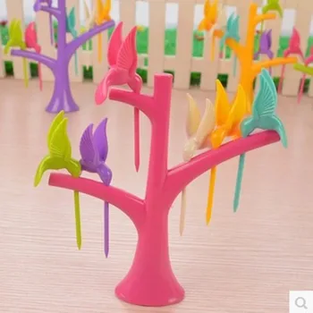 Stick Toothpicks Multi-color Fork Dessert Tong Picks Sticks Eaglet Shape Decoration Environmental Fruit And Cake Forks 1set
Stick Toothpicks Multi-color Fork Dessert Tong Picks Sticks Eaglet Shape Decoration Environmental Fruit And Cake Forks 1set
