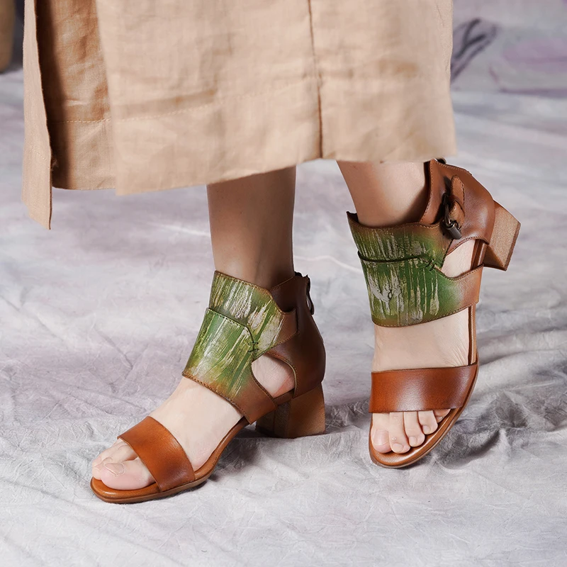 JELLYFOND Vintage Shoes Women High Heels Sandals Handmade Genuine Leather Summer Boots Sandals 2019 Summer Shoes Sandalias Mujer
JELLYFOND Vintage Shoes Women High Heels Sandals Handmade Genuine Leather Summer Boots Sandals 2019 Summer Shoes Sandalias Mujer