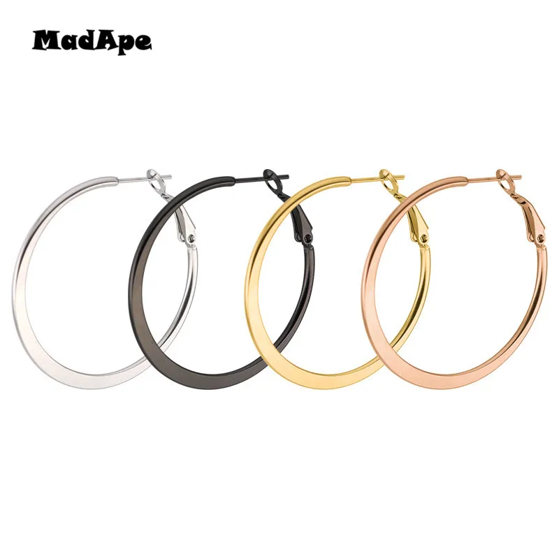 MadApe 2019 Fashion Exaggerated Titanium Stainless Steel Hoop Earrings For Women Round Flattened Hoops Earrings Jewelry
MadApe 2019 Fashion Exaggerated Titanium Stainless Steel Hoop Earrings For Women Round Flattened Hoops Earrings Jewelry