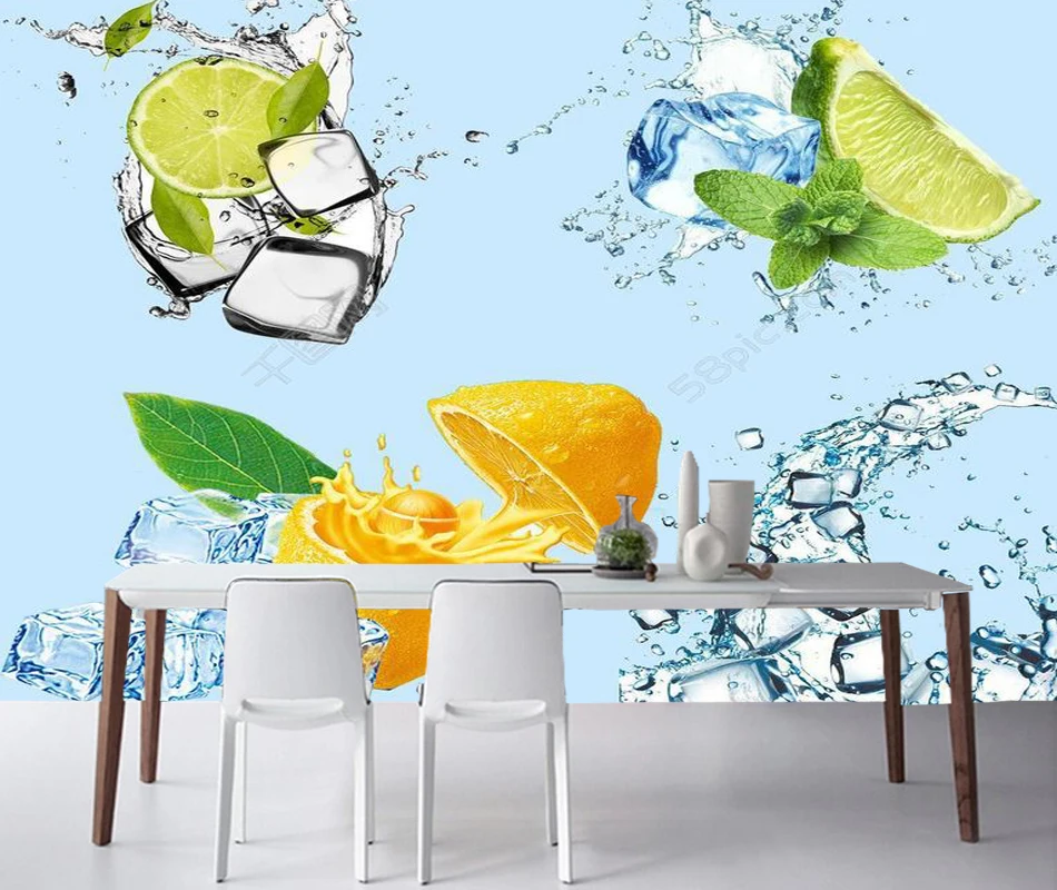 Modern photo wallpaper, ice cubes and fruit,3d natural mural for living room restaurant dessert shop background papel de parede
Modern photo wallpaper, ice cubes and fruit,3d natural mural for living room restaurant dessert shop background papel de parede