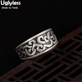 Uglyless 100% Real Solid 990 Pure Silver Handmade Carved Vines Open Rings for Women Ethnic Thai Silver Finger Ring Fine Jewelry
Uglyless 100% Real Solid 990 Pure Silver Handmade Carved Vines Open Rings for Women Ethnic Thai Silver Finger Ring Fine Jewelry