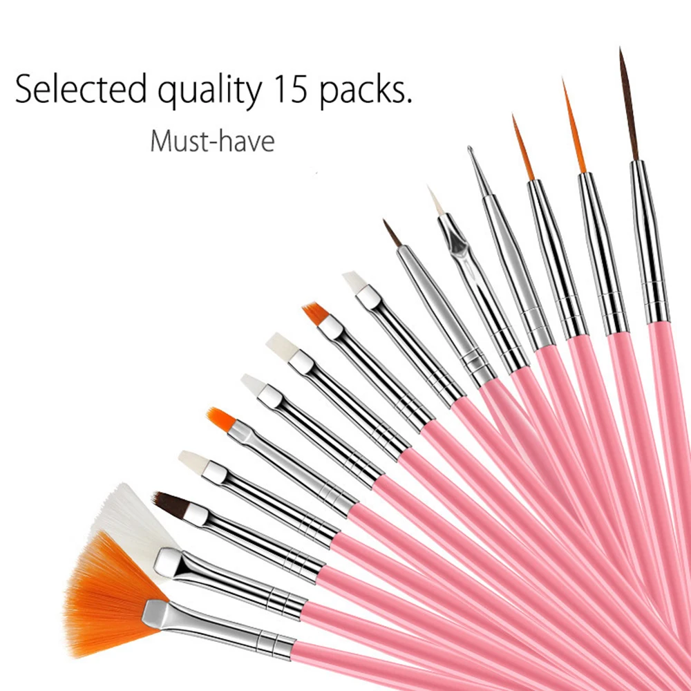 15pcs/set UV Gel Brush Liner Painting Pen 3 colors Manicure Gel Brush Nail Art Gradient Painting Drawing For Gel Nail Polish
15pcs/set UV Gel Brush Liner Painting Pen 3 colors Manicure Gel Brush Nail Art Gradient Painting Drawing For Gel Nail Polish
