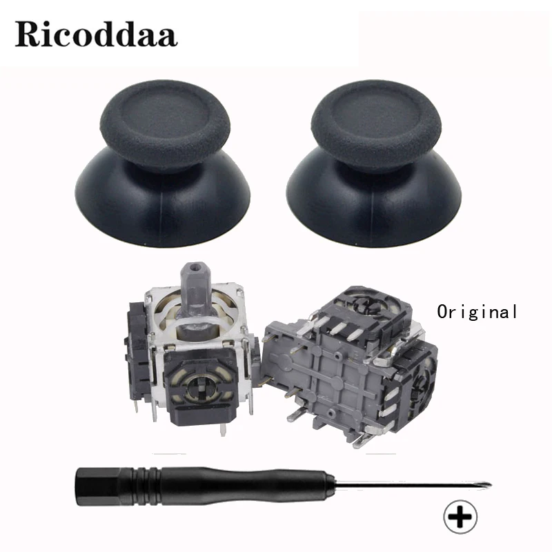 3D Analog Joystick Sensor Module+Mushroom Caps For PS4 Replacement + Screwdriver Open Tool Controller Game Accessories |