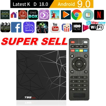 TTVBOX 2019 T95 MAX Smart Android 9.0 TV BOX Allwinner H6 Quad Core 6K 2/4GB RAM 16/32/64GB ROM H.265 HD 2.4G Wifi Set Top Box
TTVBOX 2019 T95 MAX Smart Android 9.0 TV BOX Allwinner H6 Quad Core 6K 2/4GB RAM 16/32/64GB ROM H.265 HD 2.4G Wifi Set Top Box