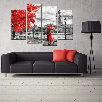 Wall Art Black White and Red Umbrella Couple in Street Painting Printed on Canvas Romantic Picture Artwork Prints
Wall Art Black White and Red Umbrella Couple in Street Painting Printed on Canvas Romantic Picture Artwork Prints