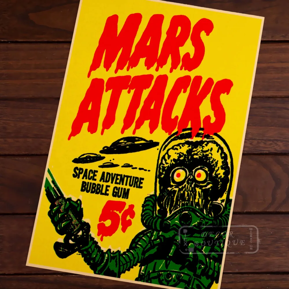 Mars Attacks Room Frame Vintage Kraft Decorative Poster DIY Wall Canvas Painting Sticker Delicate Home Bar Decor Gift
Mars Attacks Room Frame Vintage Kraft Decorative Poster DIY Wall Canvas Painting Sticker Delicate Home Bar Decor Gift