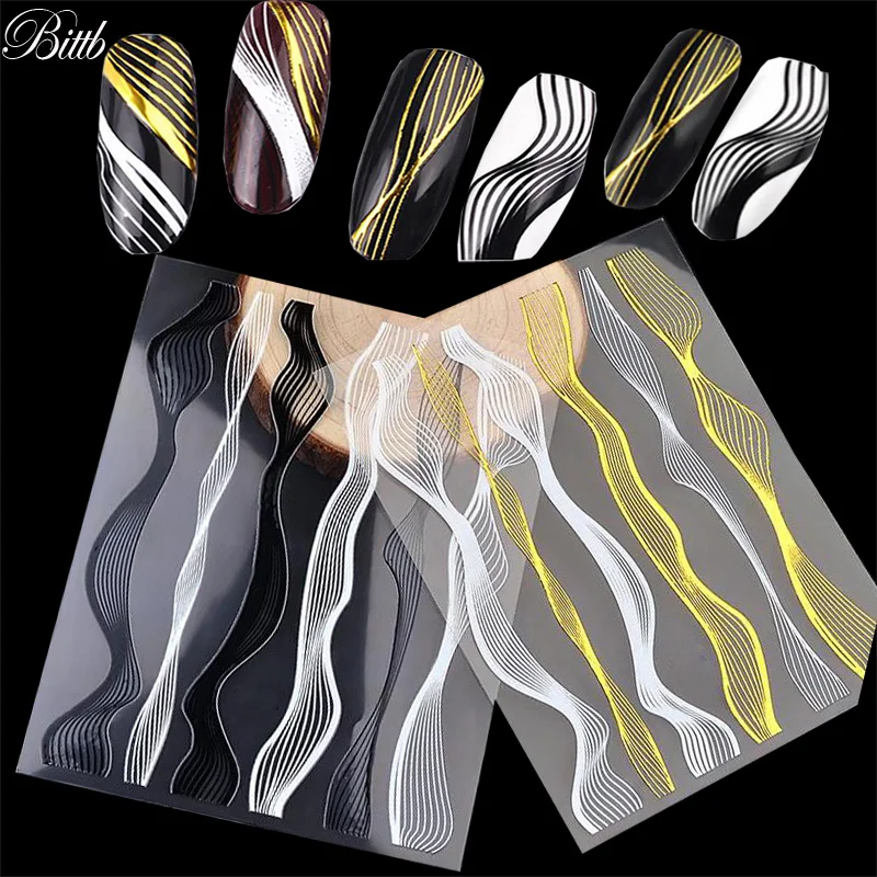 Bittb 1 Sheet 3D Metallic Nail Art Sticker Gold Black White Adhesive Nail Decals Hollow Out Stickers Decal Nail Decorations Tips
Bittb 1 Sheet 3D Metallic Nail Art Sticker Gold Black White Adhesive Nail Decals Hollow Out Stickers Decal Nail Decorations Tips