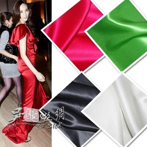 114cm wide 20mm solid color mulberry silk crepe satin plain fabric for formal dress one-piece dress 120
114cm wide 20mm solid color mulberry silk crepe satin plain fabric for formal dress one-piece dress 120