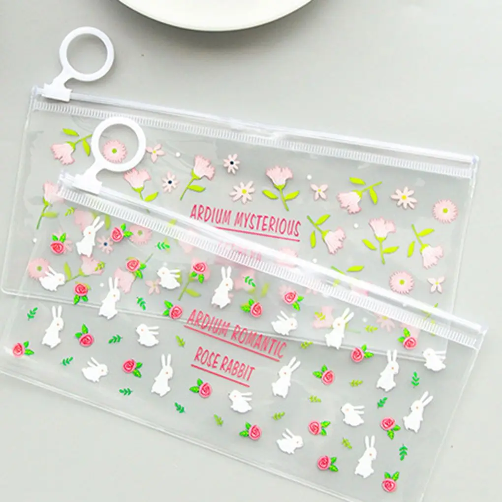 Lovely Great Printing Floral Animal Transparent Big Pull Ring Sturdy Zipper PVC Stationery Bags Pen Holders
Lovely Great Printing Floral Animal Transparent Big Pull Ring Sturdy Zipper PVC Stationery Bags Pen Holders