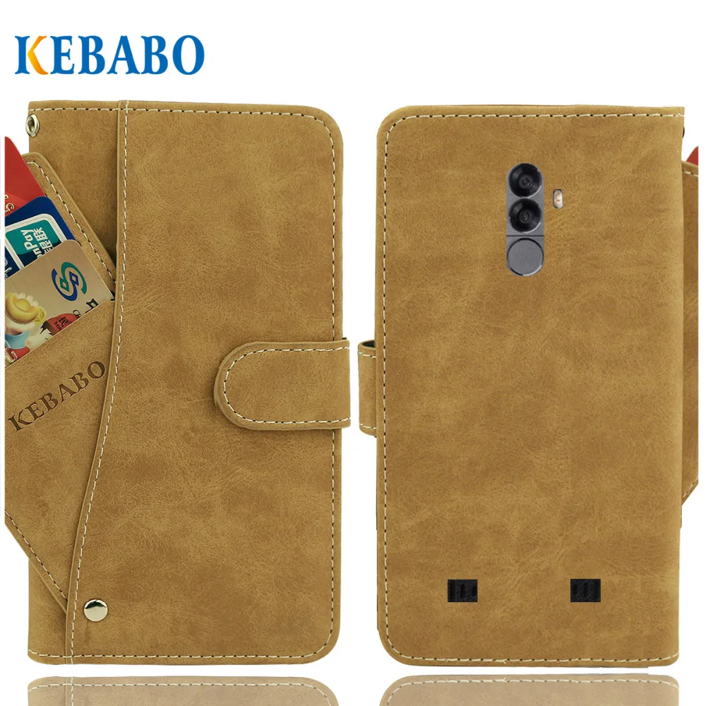 

Vintage Leather Wallet Doogee S55 Case 5.5" Flip Luxury 3 Front Card Slots Cover Magnet Stand Phone Protective Bags