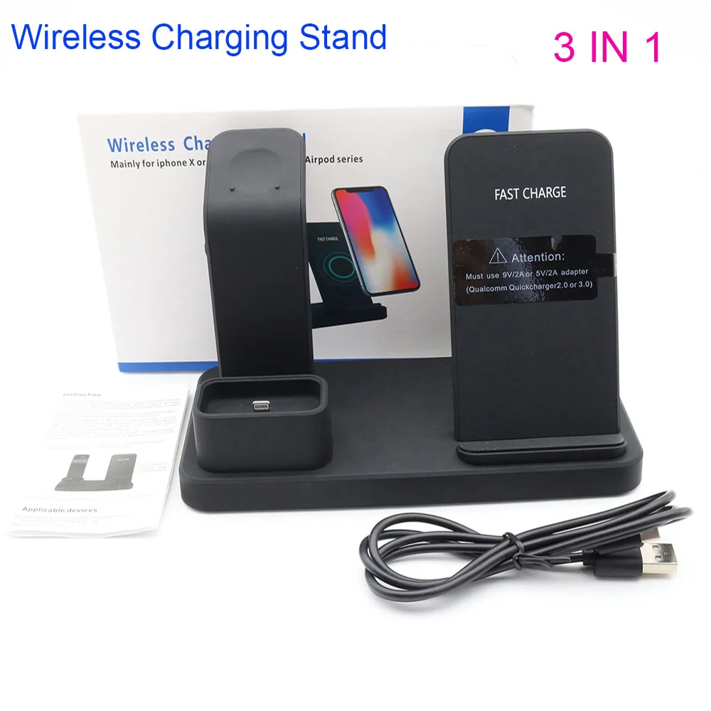 10W Qi Wireless Charger For Iphone X 8 Charger 3 IN 1 Fast Charger Quick Charge Dock For Apple Watch 4 3 2 1 Carregador XIAOMI
10W Qi Wireless Charger For Iphone X 8 Charger 3 IN 1 Fast Charger Quick Charge Dock For Apple Watch 4 3 2 1 Carregador XIAOMI