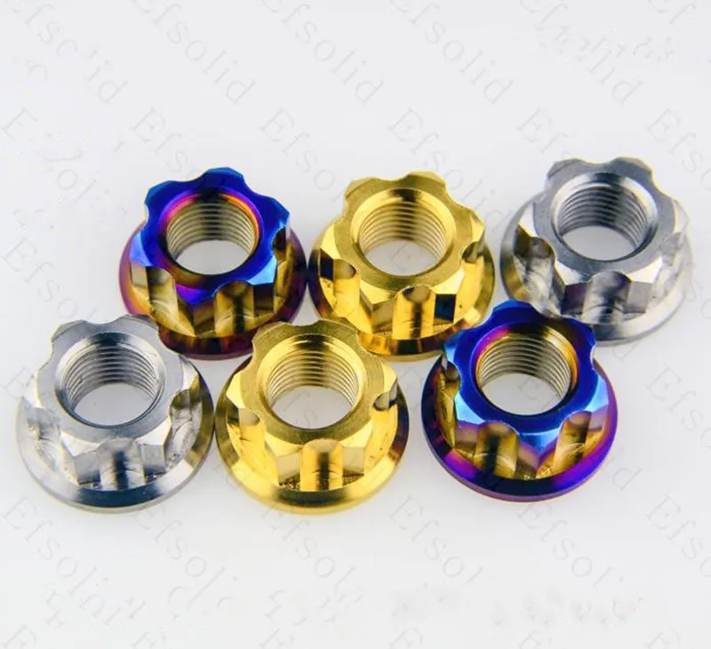 1pcs Hexagon Titanium Nut M6 M8 M10 M12 M14 Flange Nuts motorcycle rear axle nuts Thread Pitch 1.5/1.25/1.0
1pcs Hexagon Titanium Nut M6 M8 M10 M12 M14 Flange Nuts motorcycle rear axle nuts Thread Pitch 1.5/1.25/1.0