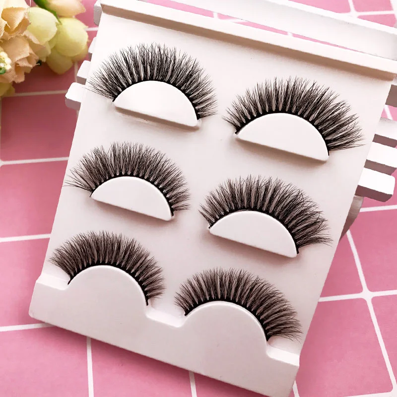 3 Pairs 3D Mink False Eyelashes Long Thick Dramatic Look Handmade Reusable Makeup Fake Eyelash QS888 
3 Pairs 3D Mink False Eyelashes Long Thick Dramatic Look Handmade Reusable Makeup Fake Eyelash QS888