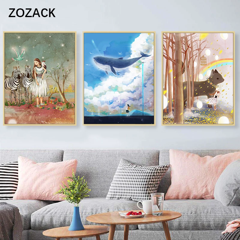 New Needlework,DIY Cross stitch Sets For Embroidery kits Cartoon cat whale zebra girl Pattern Printed punto de cruz Cross-Stitch
New Needlework,DIY Cross stitch Sets For Embroidery kits Cartoon cat whale zebra girl Pattern Printed punto de cruz Cross-Stitch