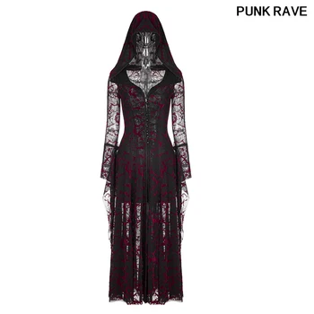 Fashion Equipped with A Ribbon Trim Rope Adjusting Women Coat Gothic Simple Classical Style Flame Long Coat PUNK RAVE WY-836LCF 
Fashion Equipped with A Ribbon Trim Rope Adjusting Women Coat Gothic Simple Classical Style Flame Long Coat PUNK RAVE WY-836LCF