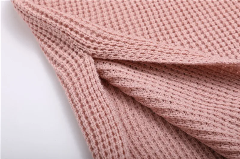 2018 spring new European and American large size women's knit dress loose long knit sweater women (55)