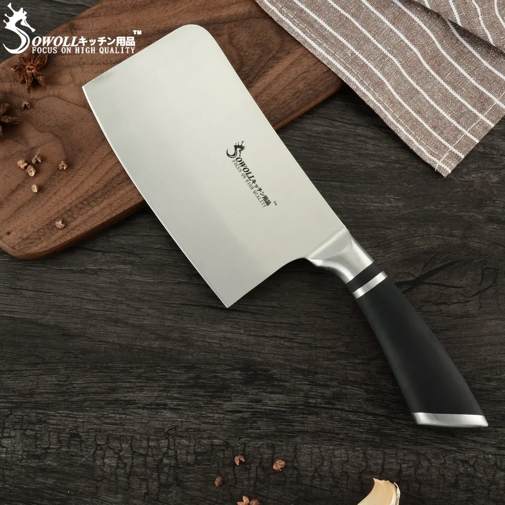 SOWOLL Brand Stainless Steel Chopping Knife Good Quality Popular Designed 6" Kitchen Knife for Chopping Hard Meat Bone
SOWOLL Brand Stainless Steel Chopping Knife Good Quality Popular Designed 6" Kitchen Knife for Chopping Hard Meat Bone
