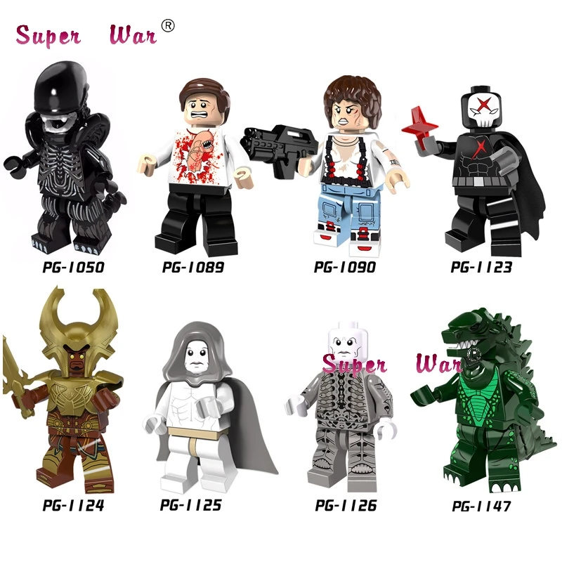 50pcs Super Hero Movie Series Red X man Alien Prometheus Ellen Heimdall model building blocks bricks toys for children
50pcs Super Hero Movie Series Red X man Alien Prometheus Ellen Heimdall model building blocks bricks toys for children