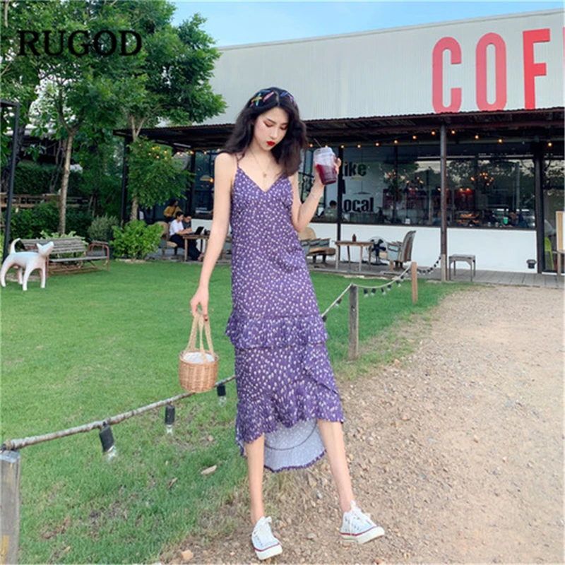 RUGOD 2019 Summer Women Floral Dress Spaghetti Strap V-neck Sleeveless Ruffles Asymmetrical Vestidos Casual Cool платье
RUGOD 2019 Summer Women Floral Dress Spaghetti Strap V-neck Sleeveless Ruffles Asymmetrical Vestidos Casual Cool платье