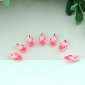 100pcs/lot mini flip flop Slippers Resin w/ rhinestone flatback Cabochon cabs 11mm 3D Nail Art Bead Stickers Decorations-SZ0105
100pcs/lot mini flip flop Slippers Resin w/ rhinestone flatback Cabochon cabs 11mm 3D Nail Art Bead Stickers Decorations-SZ0105
