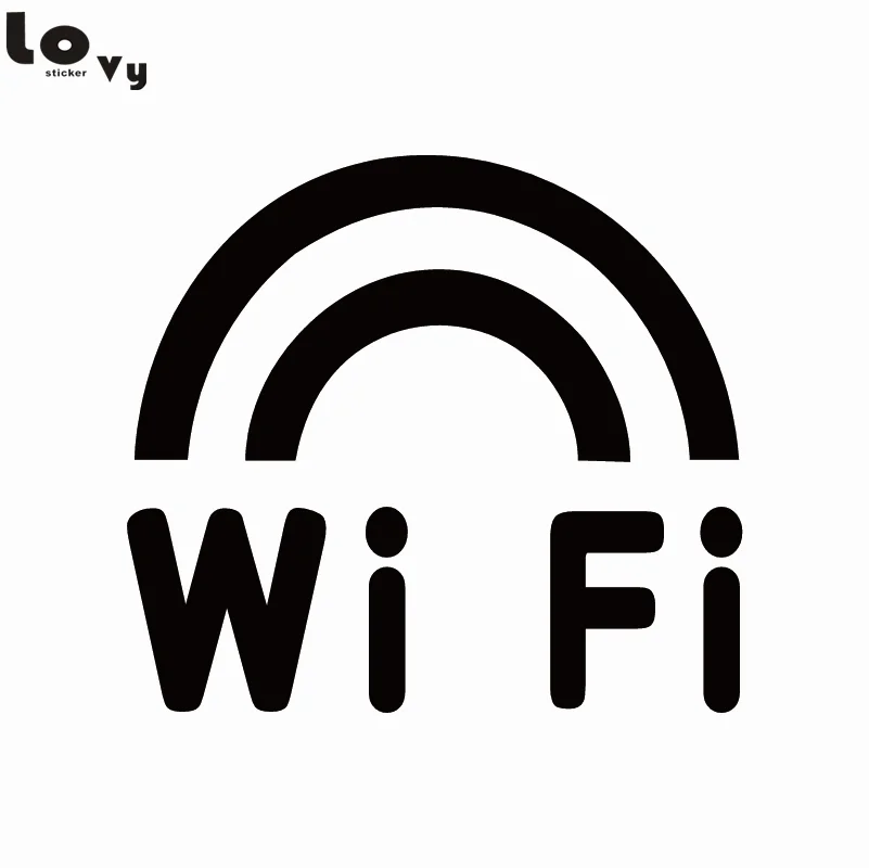 Простой WIFI знак креативный настенный стикер для магазина окон Интернет магазин