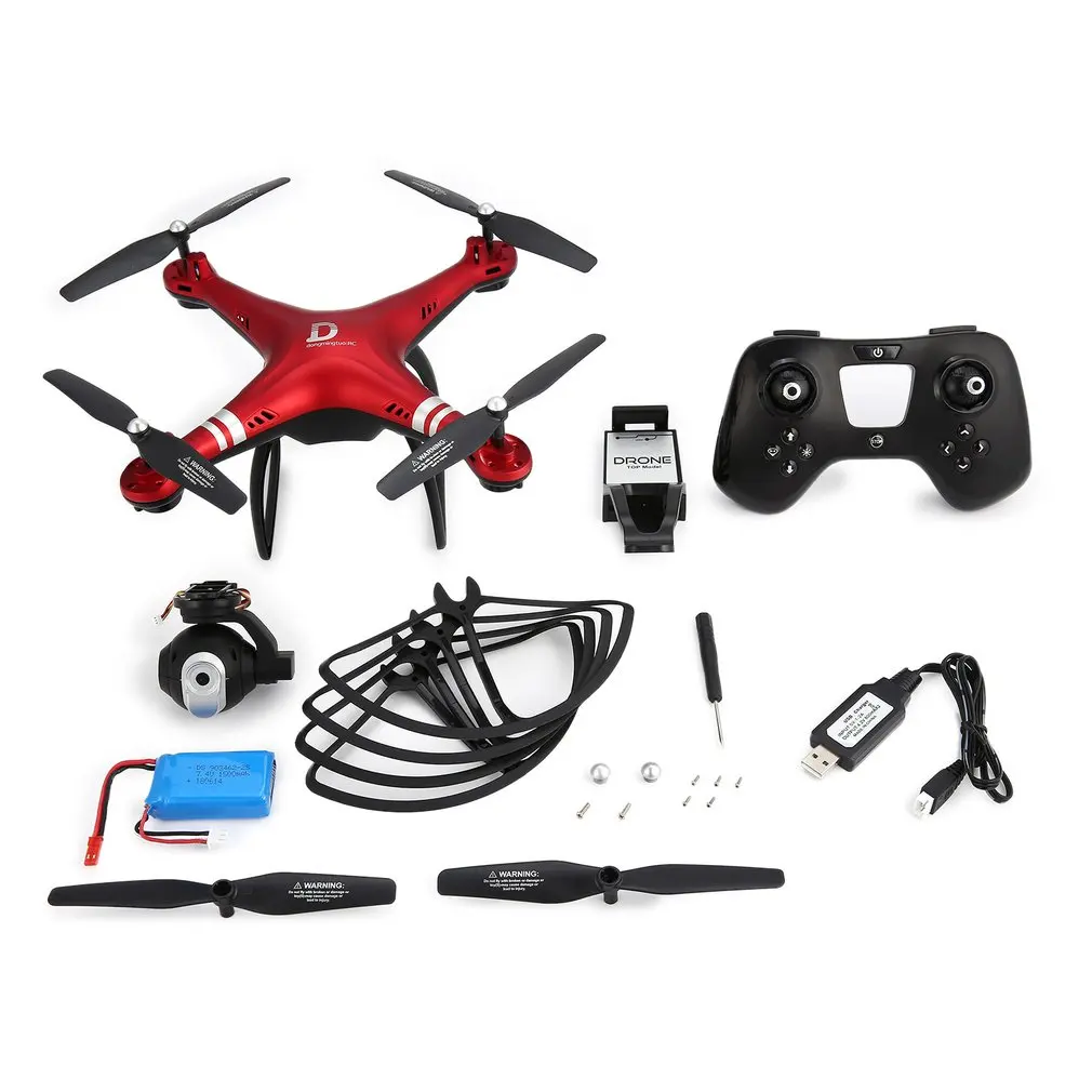 

2.4G FPV RC Quadcopter Drone with 720P/ 0.3 MP Adjustable Camera Altitude Hold 3D-Flip Long Flight RC Drone Model Toy Hobby New