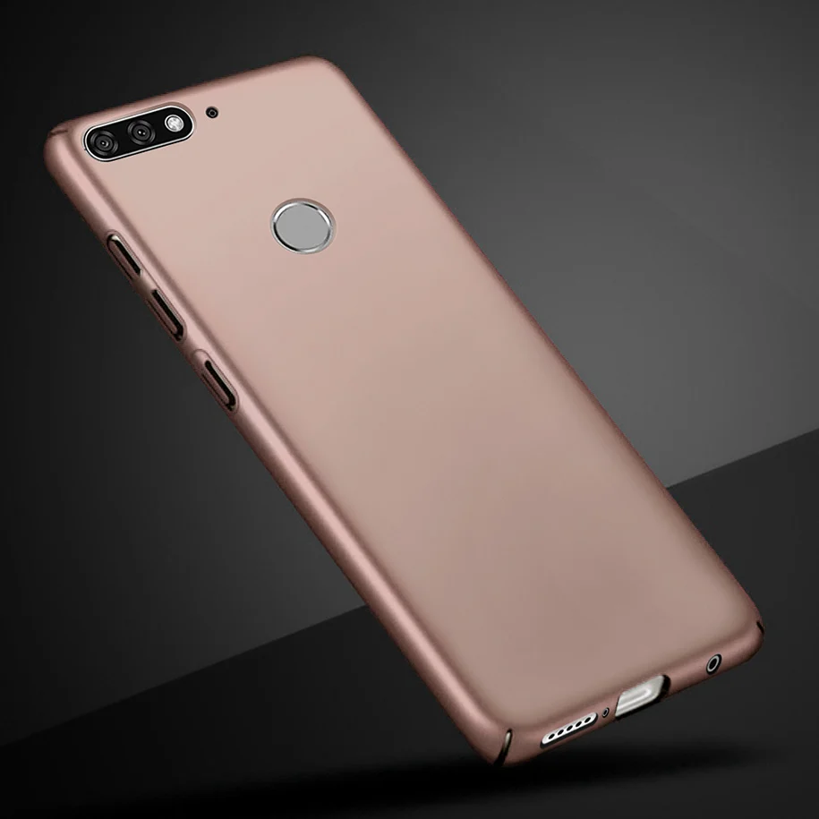 Тонкий бампер для Huawei Honor 7C чехол honor Pro Жесткий Чехол из матовой кожи задняя