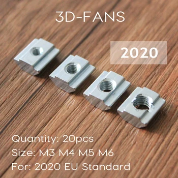 20Pcs T Sliding Nut Block Square Nuts M3 M4 M5 M6 For 2020 Aluminum Profile Slot Zinc Coated Plate Aluminum For For EU Standard
20Pcs T Sliding Nut Block Square Nuts M3 M4 M5 M6 For 2020 Aluminum Profile Slot Zinc Coated Plate Aluminum For For EU Standard