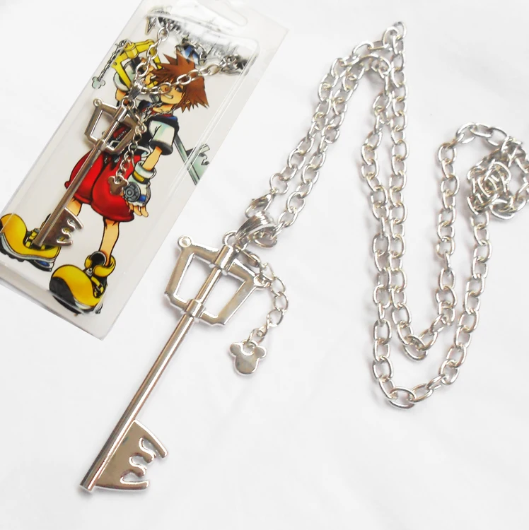 Фото Аниме Kingdom ключ от сердца цепь кулон ожерелье с подвеской в виде брелка для